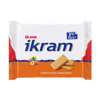 Ulker Ikram Sandwich Biscuits with Hazelnut Cream 3 Pack 252g