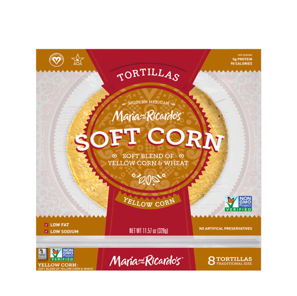 Maria&Ricardo's Tortilla 6in Soft Yellow Corn 8ct
