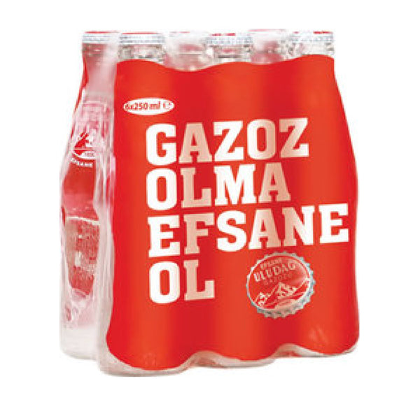 Uludağ Gazoz (Mixed Fruit Flavored Soda) 6x250ml
