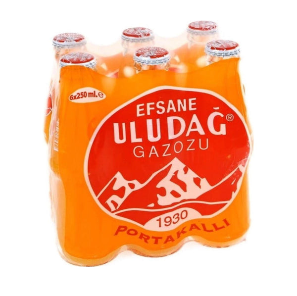 Uludağ Gazoz (Orange Flavored Soda) 6x250ml