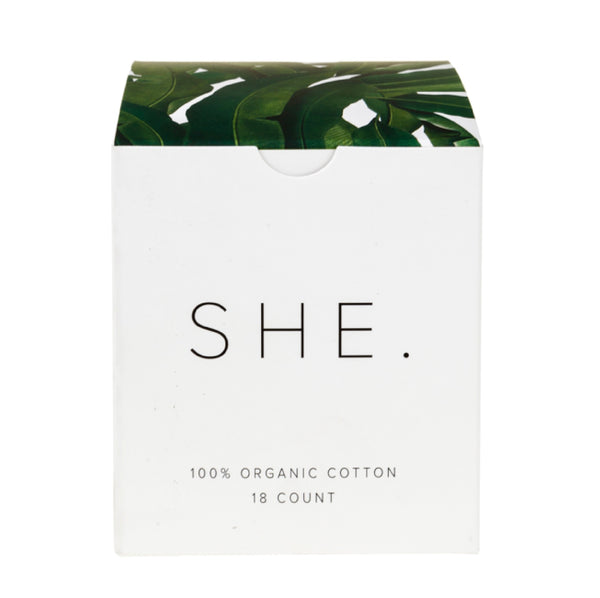 She. 100% Organic Cotton Super Tampons 18ct