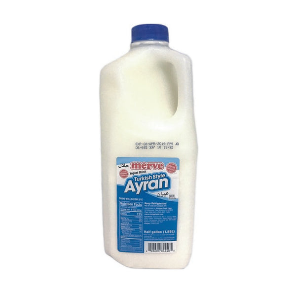 Merve Ayran (Turkish Style Yogurt Drink) 1/2 Gallon
