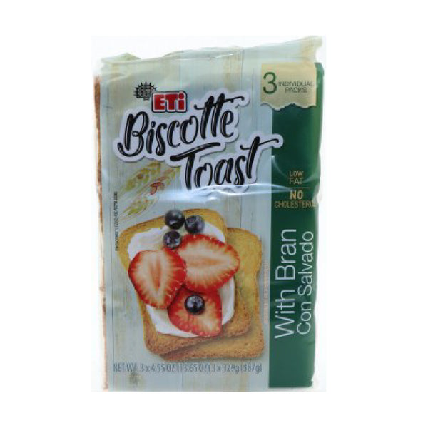 Eti Biscotte Toast with Bran Con Salvado 387g