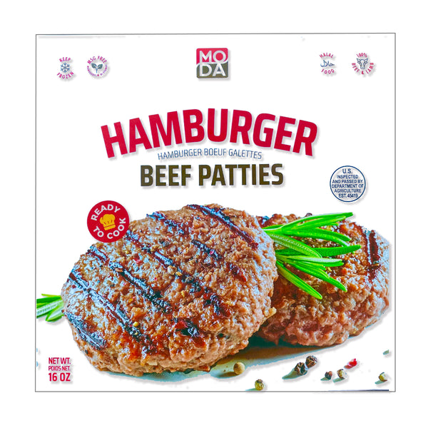 Moda Hamburger Beef Patties 16oz
